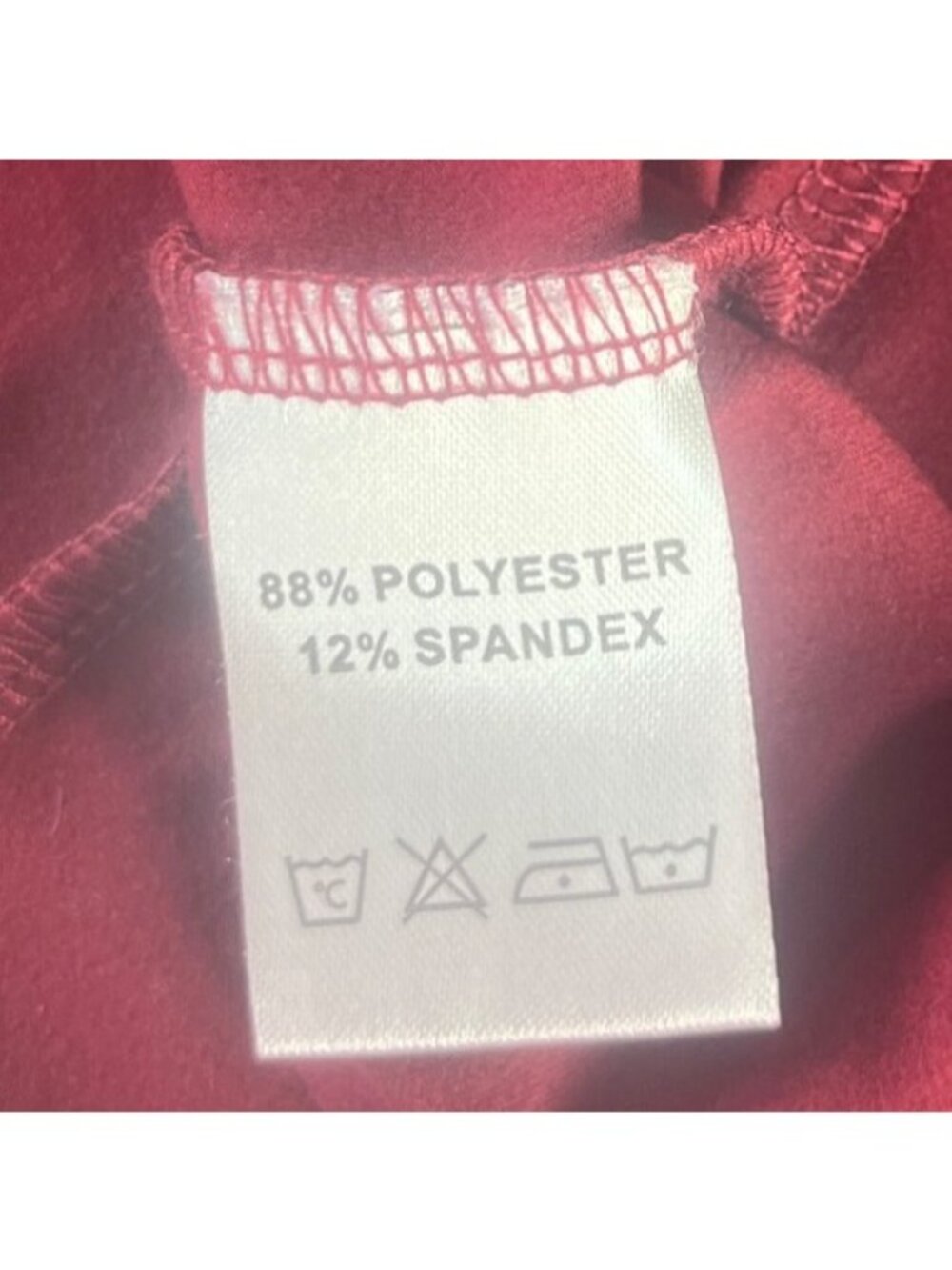 Long Sleeve Dress Keyhole Neckline XL Maroon Winter - Picture 6 of 7